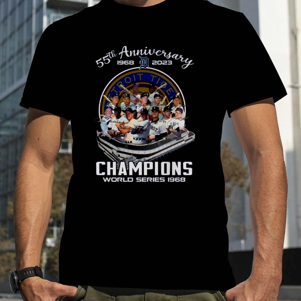 55th Anniversary 1968 - 2023 Detroit Tigers Champions World Series 1968 T- Shirt - Limited Edition - Torunstyle