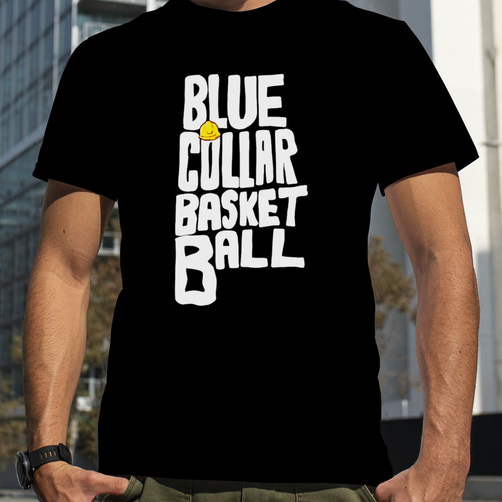 Blue collar basketball T-shirt
