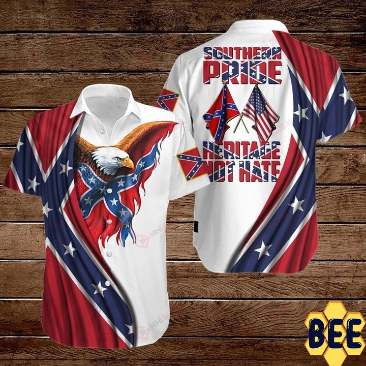 Confederate Flag Southern Pride Heritage Not Hate Trending Hawaiian Shirt-1