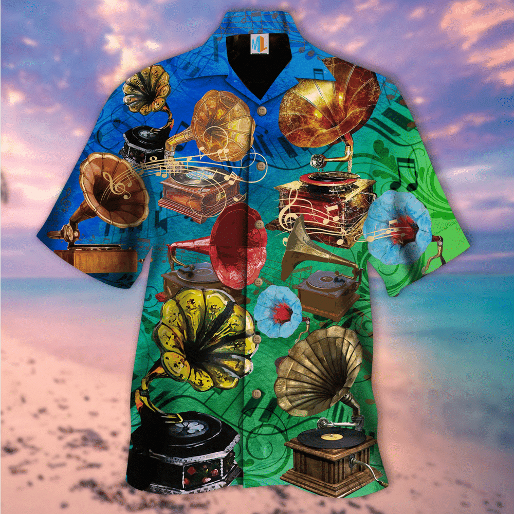 Let Gramophone Record Revive Memories  Colorful Unique Design Unisex Hawaiian Shirt For Men And Women Dhc17062420