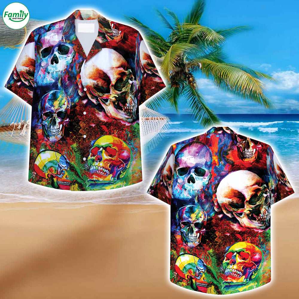 Bloody Skull Hawaiian Shirt