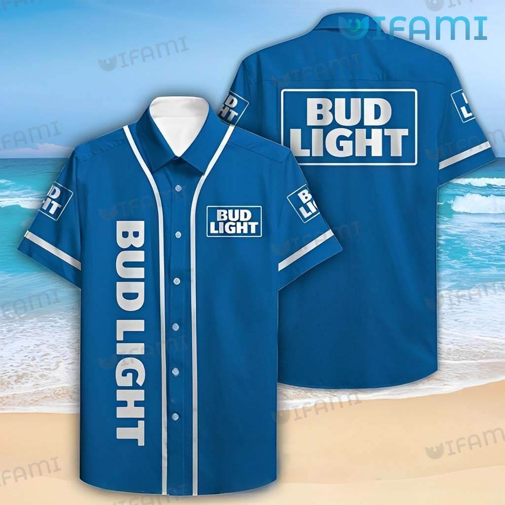 Bud Light Hawaiian Shirt Blue Beer Lovers Gift