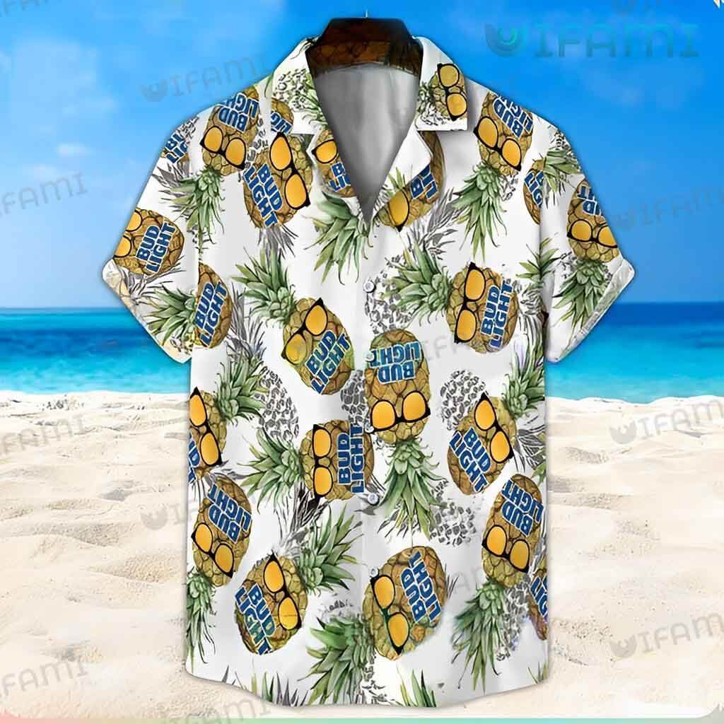 Bud Light Hawaiian Shirt Funny Pineapple Beer Lovers Gift