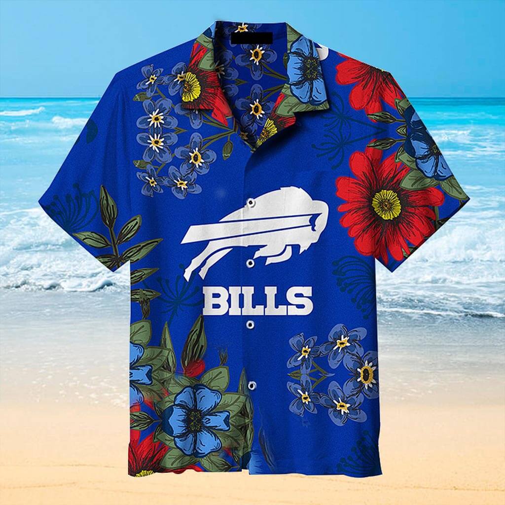 Buffalo Bills Hawaiian Shirt Colorful Flower Unique Buffalo Bills Gift