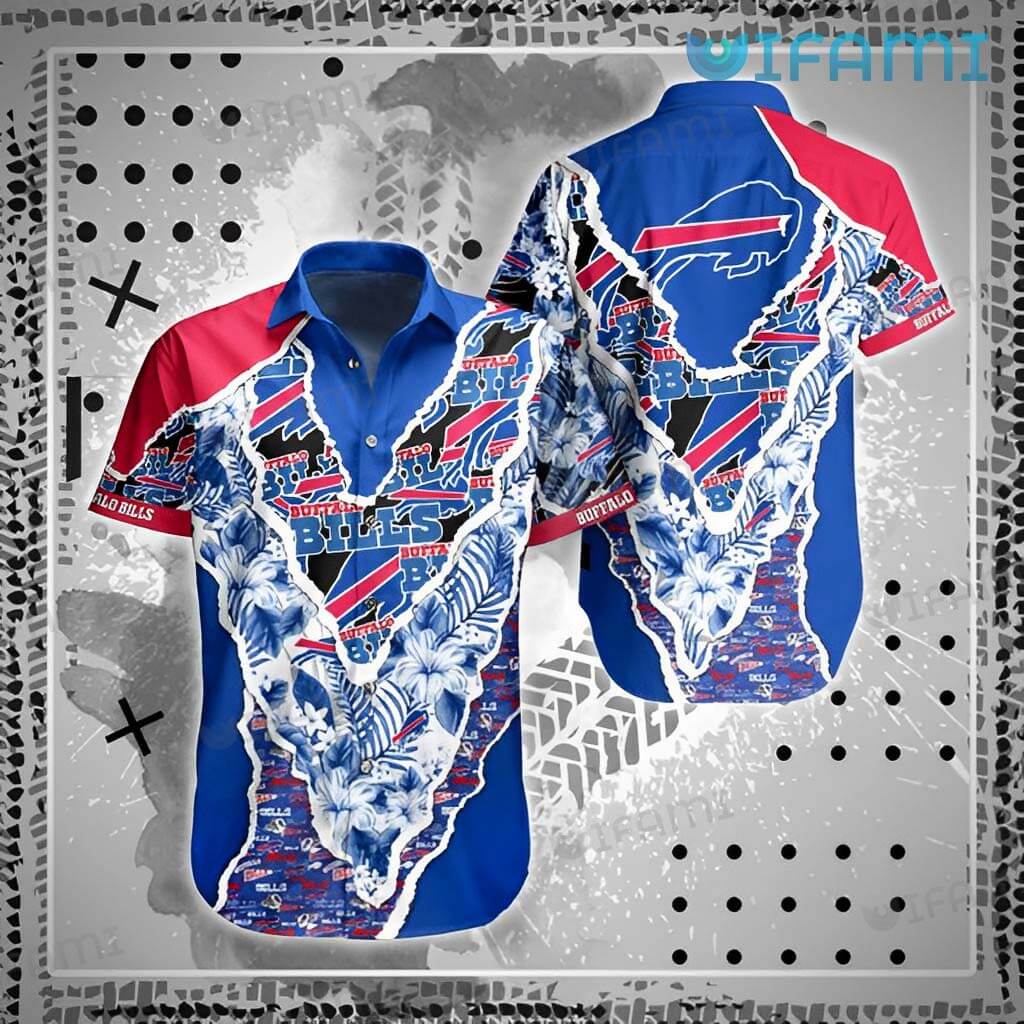 Buffalo Bills Hawaiian Shirt Hibiscus Logo Buffalo Bills Gift