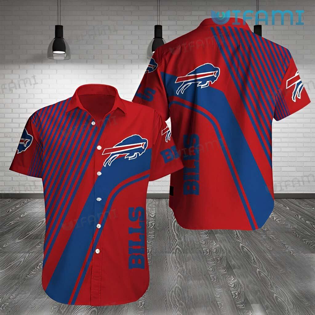 Buffalo Bills Hawaiian Shirt Stripe Pattern Classic Buffalo Bills Gift