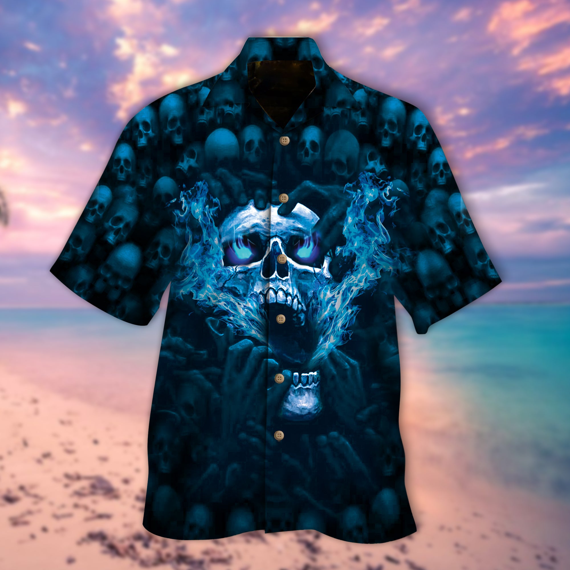 Buy Skull Hawaiian 3d Shirt