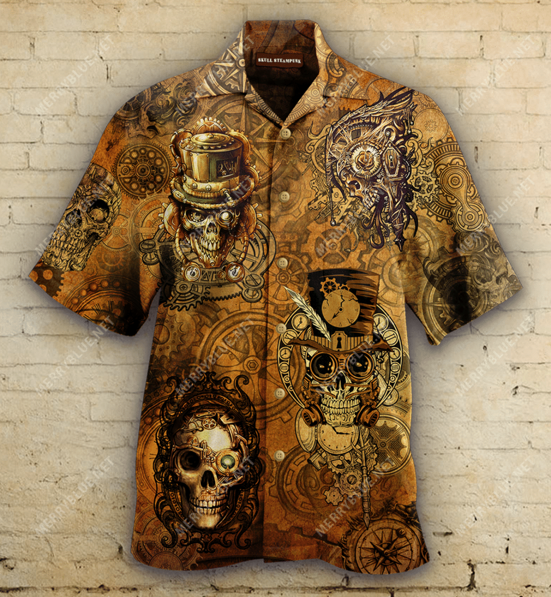 Buy Skull Steampunk Hawaiian Shirt