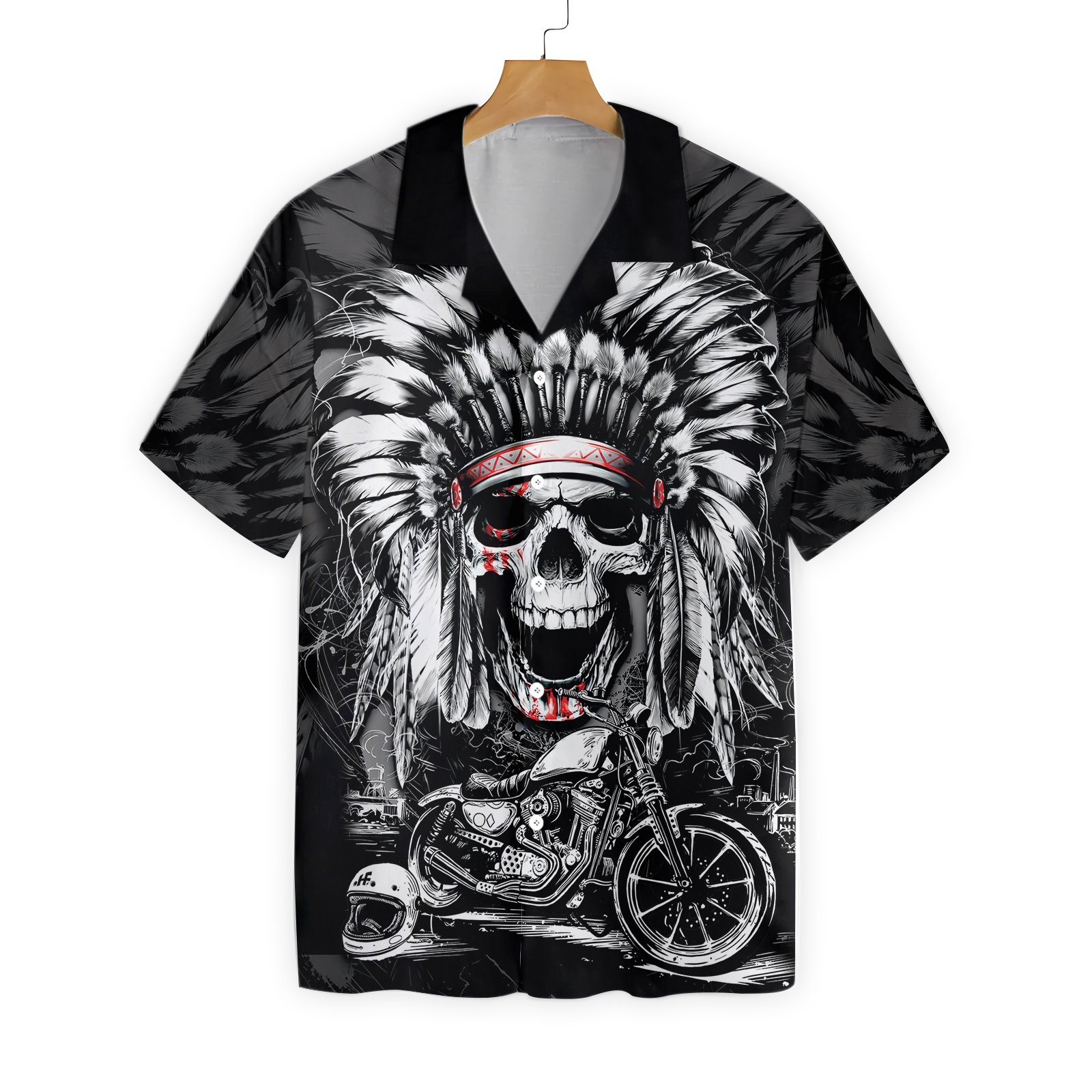 Chief Skull Motorcycle Hawaiian Shirt