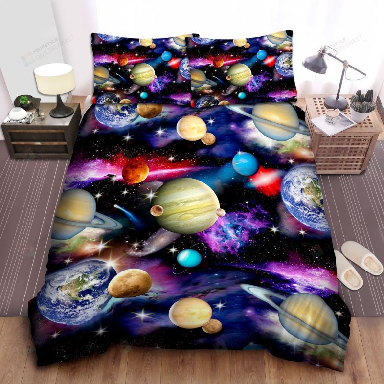 Galaxy Planets In Space Bedding Set