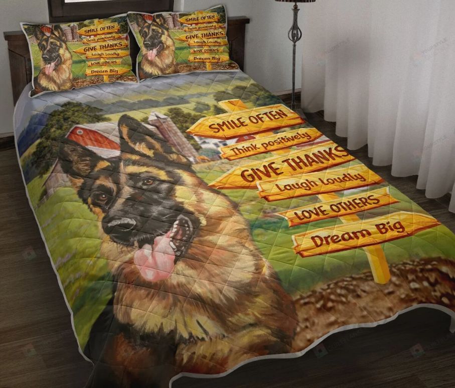 German Shepherd - Dream Big Quilt Bedding Sets