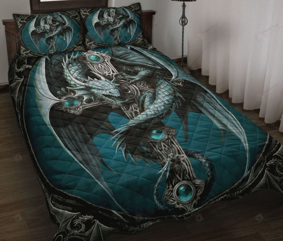 Gothic Dragon Quilt Bedding Set