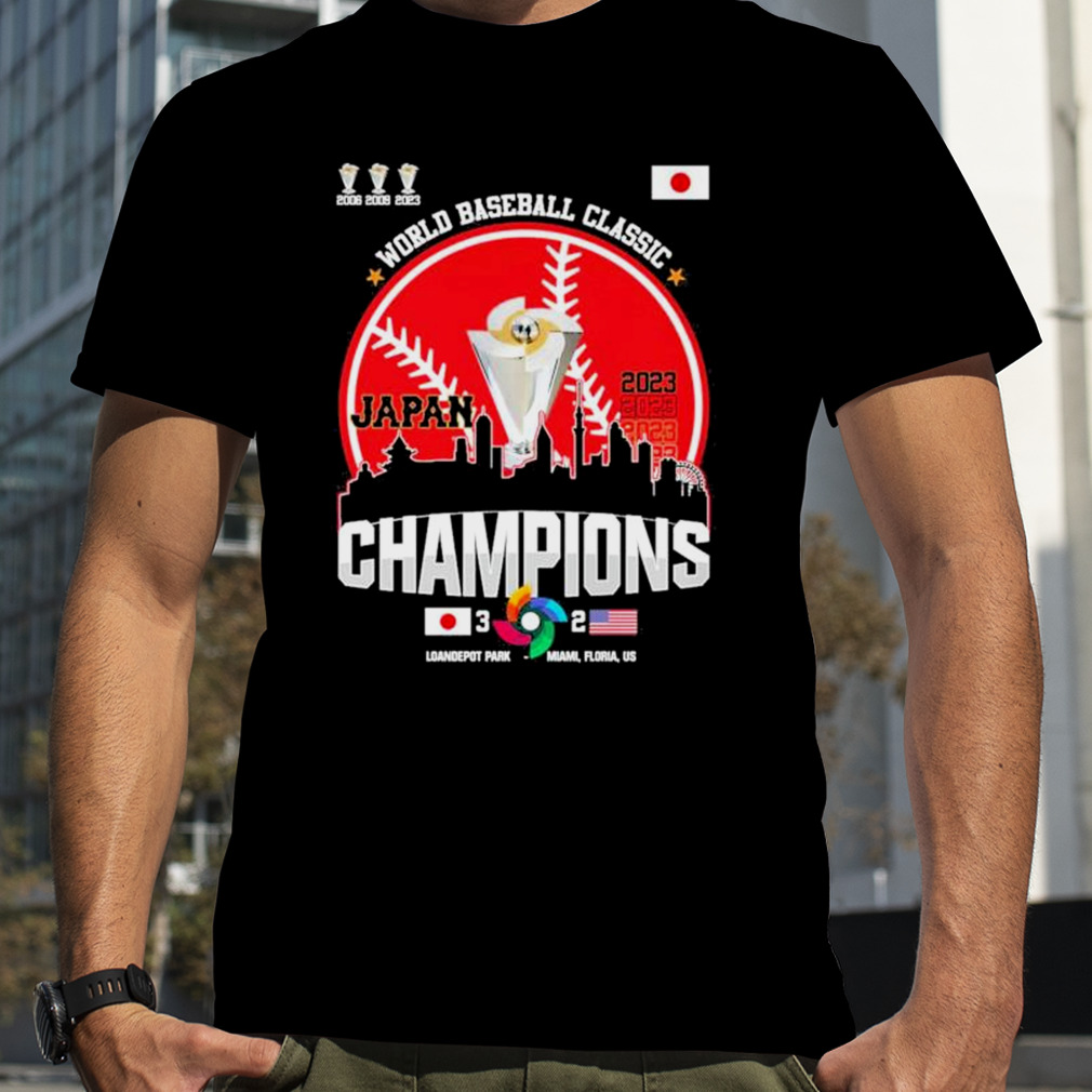 Japan Baseball Legend 2023 World Baseball Classic Champions Skyline Shirt