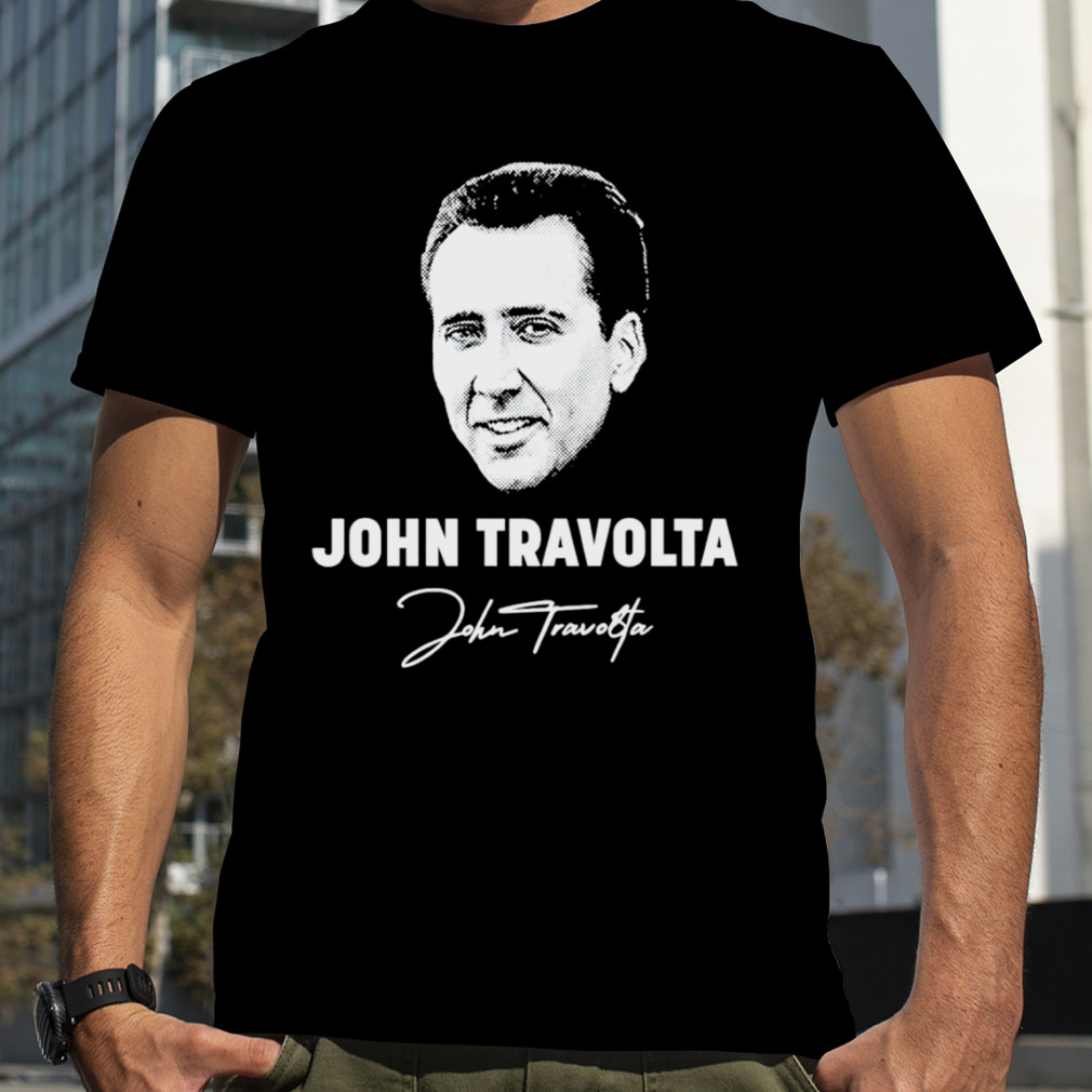 John Travolta Nicolas Cage ace signature shirt