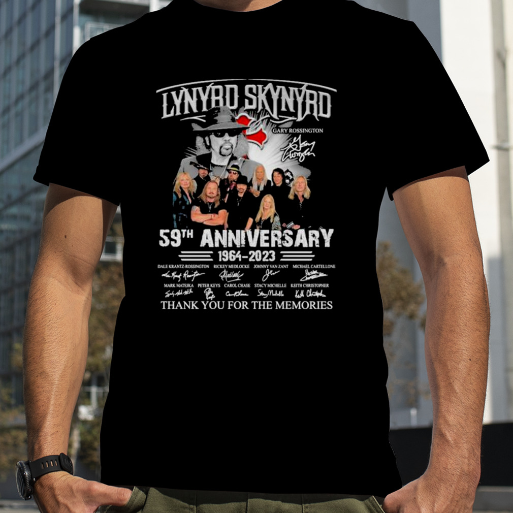 Lynyrd Skynyrd Gary Rossington 59th anniversary 1964 – 2023 thank you for the memories shirt