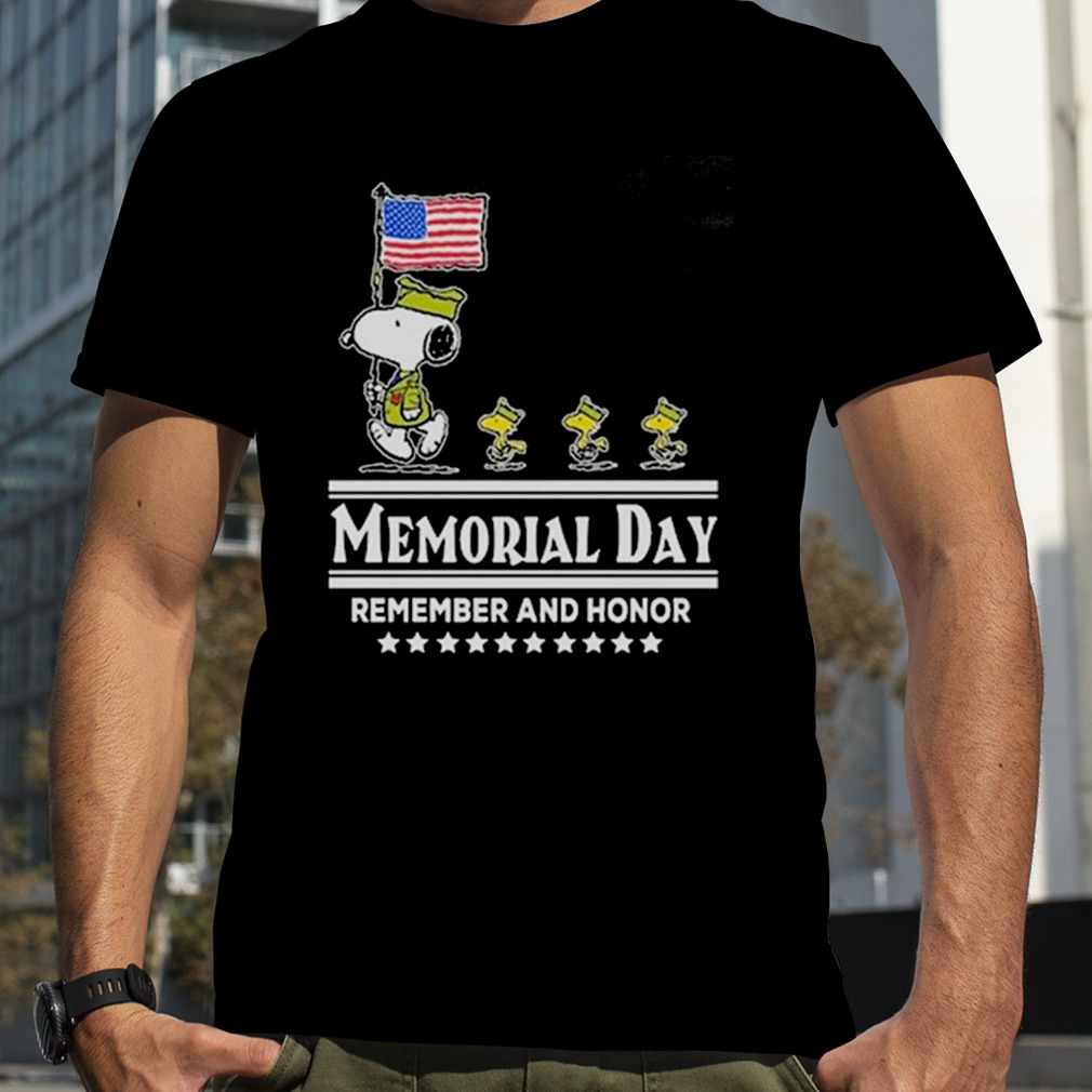 Peanuts Snoopy Memorial Day Remember And Honor Shirt