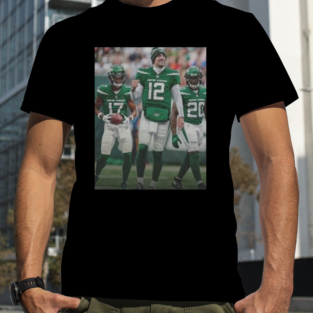 Aaron Rodgers Garrett Wilson Breece Hall NY Jets shirt