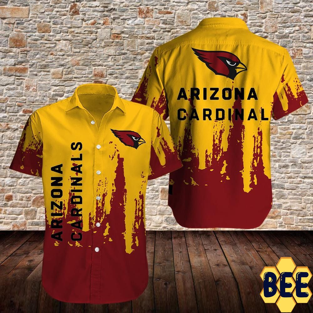 Arizona Cardinals Yellow And Red Trending Hawaiian Shirt-1