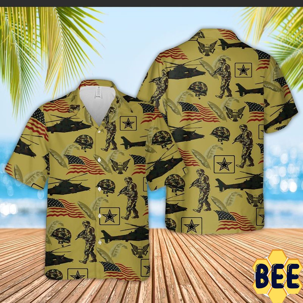 Army America Flag Trending Hawaiian Shirt-1