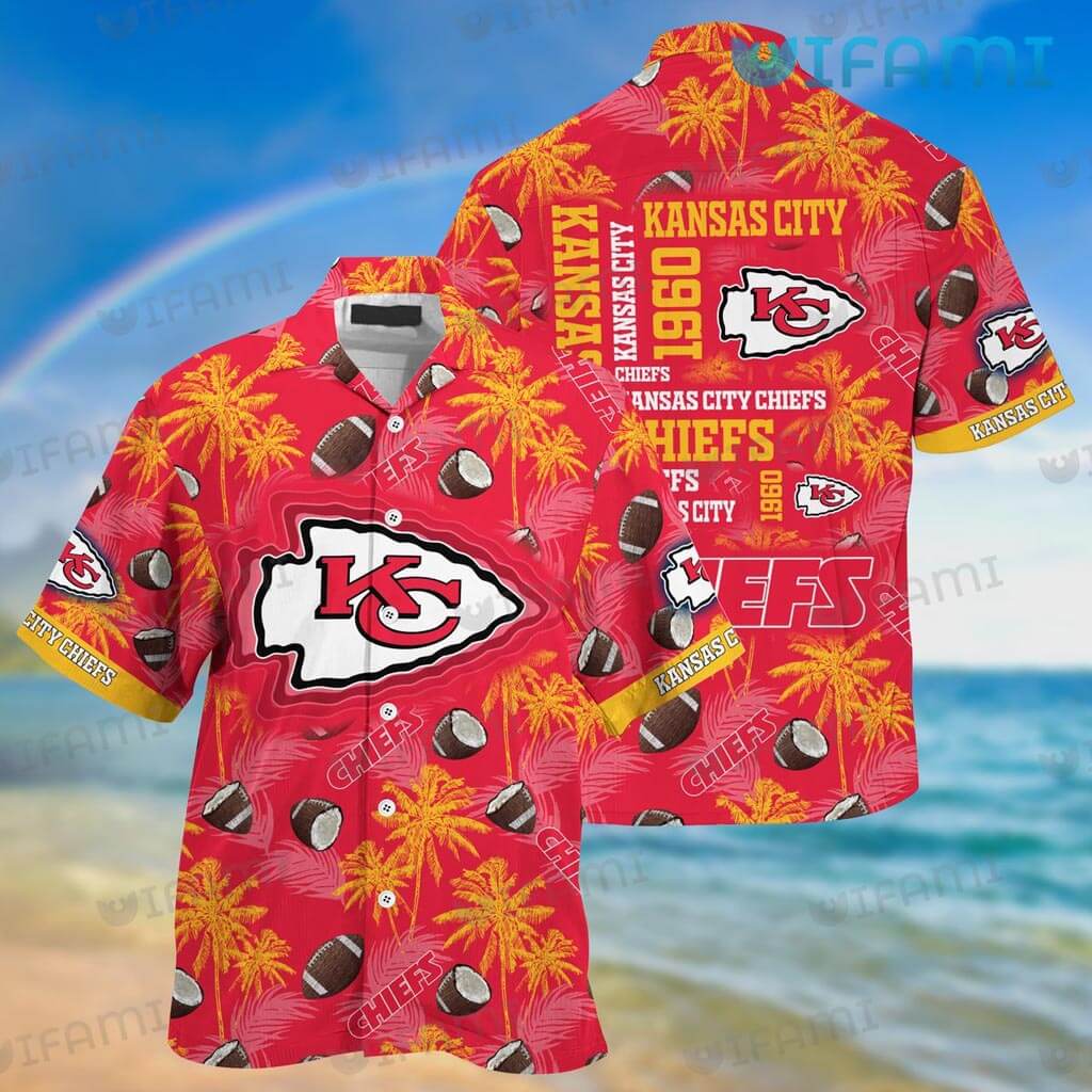 Chiefs Hawaiian Shirt Coconut Football Pattern Kansas City Gift