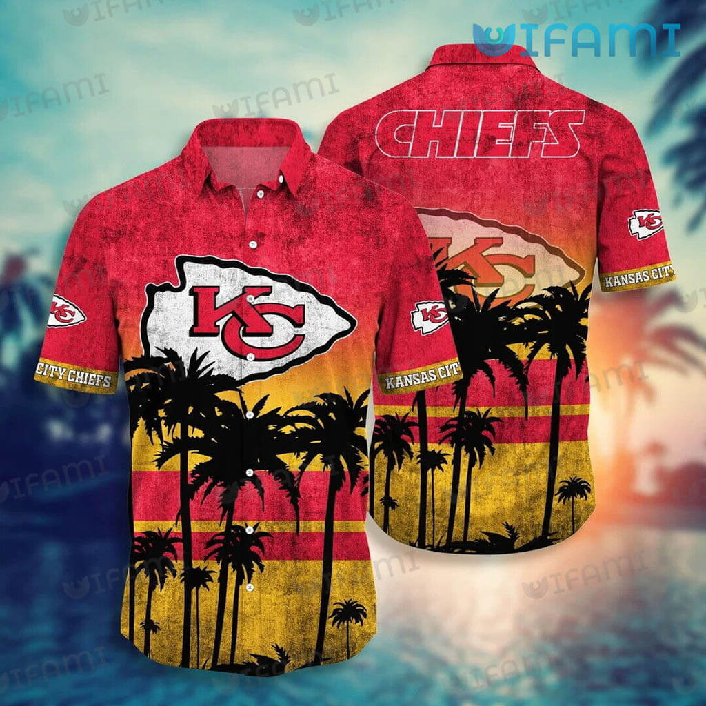Chiefs Hawaiian Shirt Coconut Grunge Pattern Kansas City Chiefs Gift