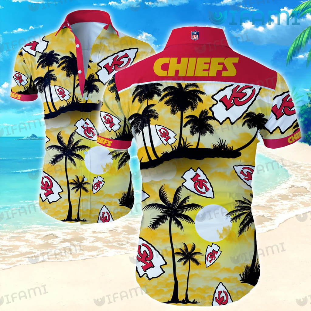 Chiefs Hawaiian Shirt Coconut Tree Logo Pattern Kansas City Chiefs Gift