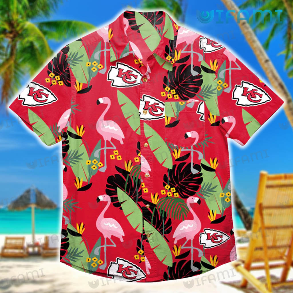 Chiefs Hawaiian Shirt Flamingo Banana Leaf Kansas City Chiefs Gift
