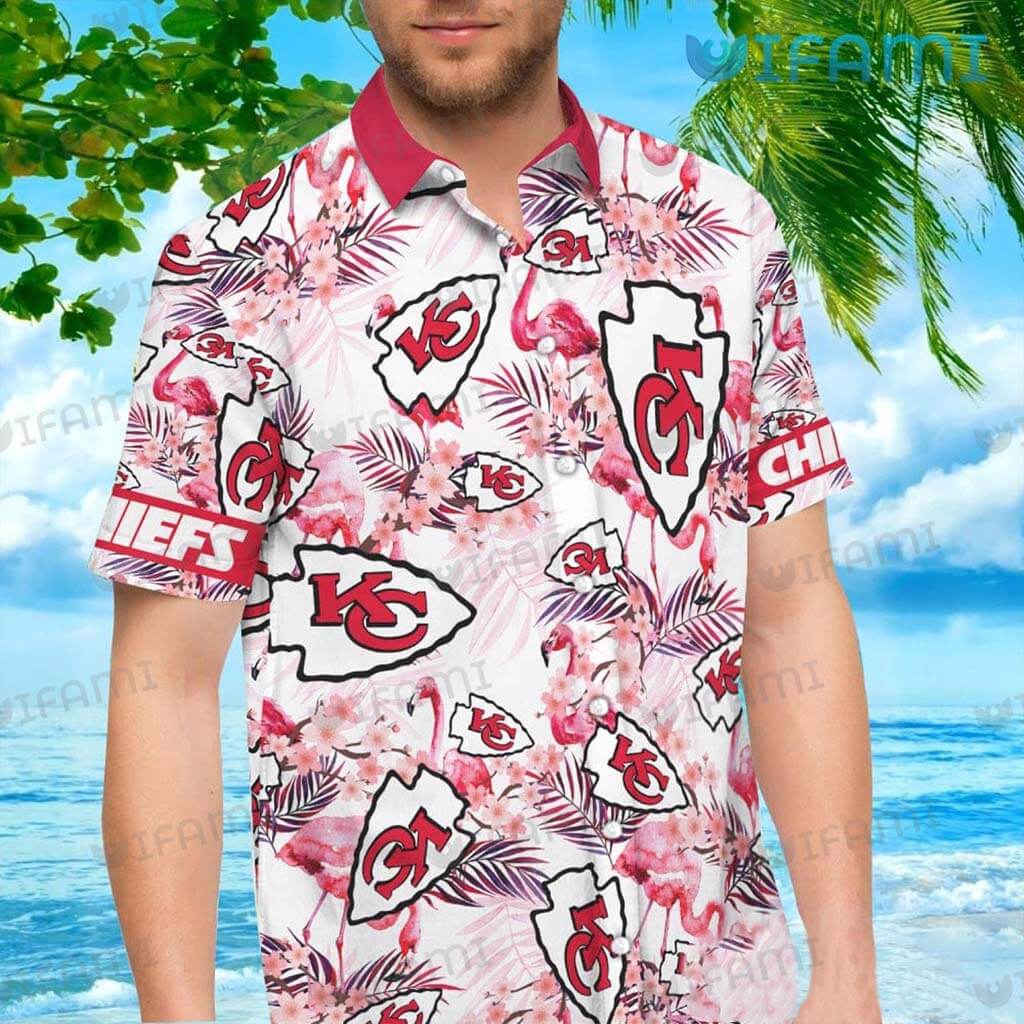 Chiefs Hawaiian Shirt Flamingo Logo Pattern Kansas City Chiefs Gift