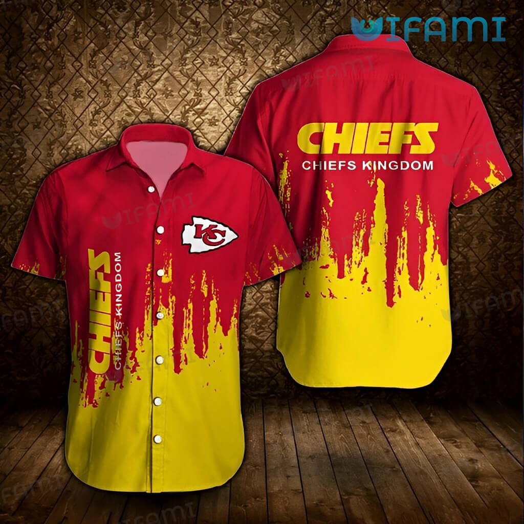 Chiefs Hawaiian Shirt Kingdom Melting Pattern Kansas City Chiefs Gift