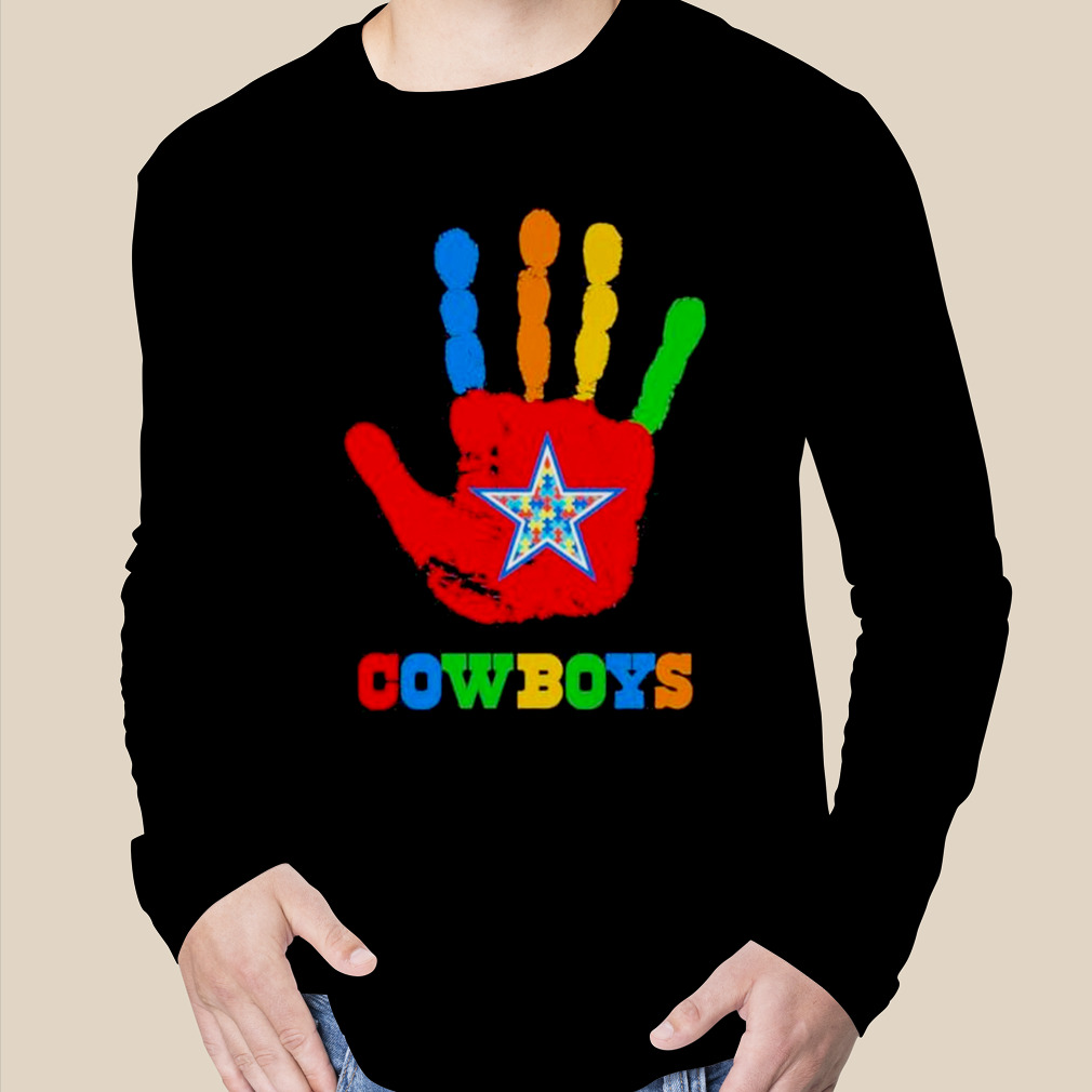 Official dallas Cowboys hand autism logo shirt, hoodie, sweater