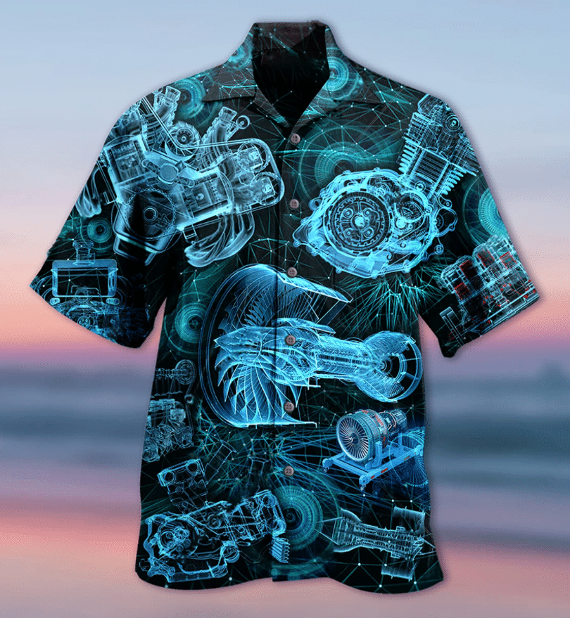 Engines Amazing 3d All Over Printed Hawaiian Shirt