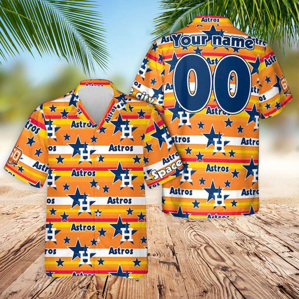 Houston Astros Hawaiian Shirt Houston Astros Baseball Orange Black Hawaii  Aloha Shirt - Trendy Aloha