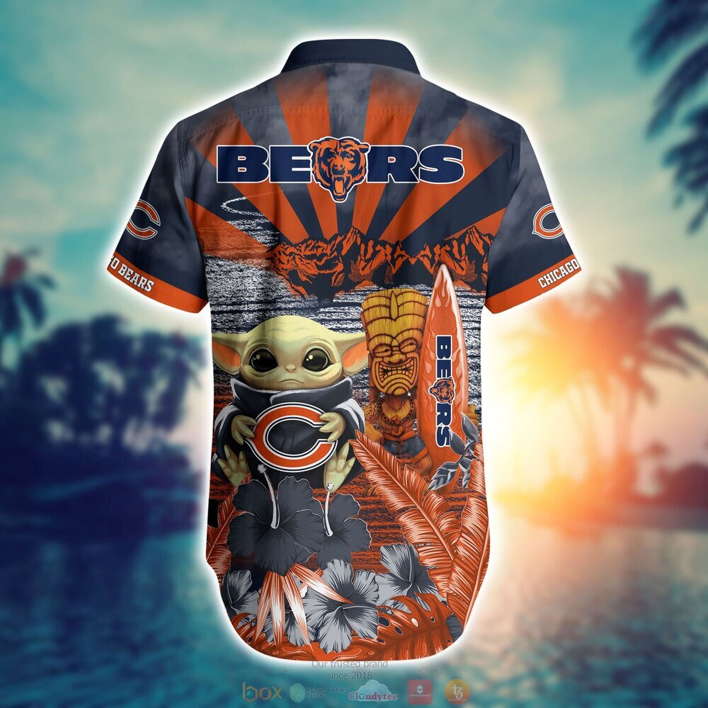 Chicago Bears Hawaiian Shirt And Shorts Chicago Bears Button Up