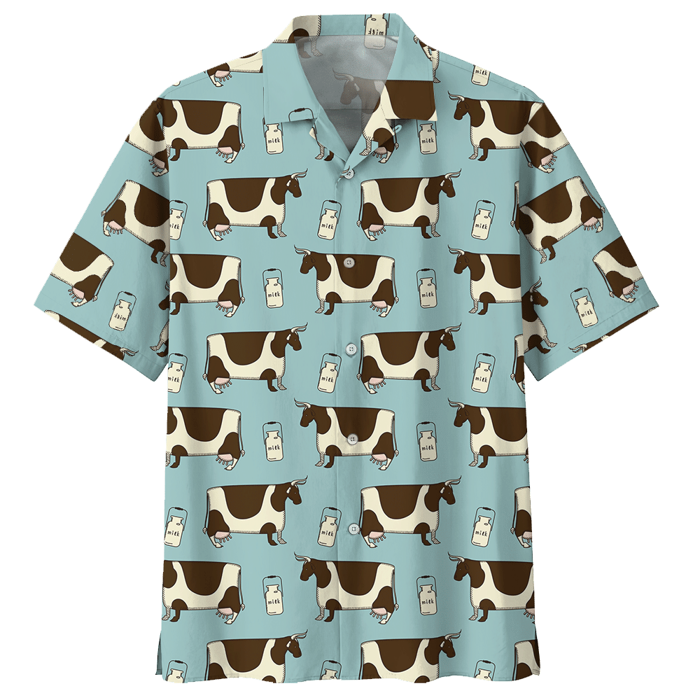 Cow  Blue Awesome Design Unisex Hawaiian Shirt For Men And Women Dhc17063754