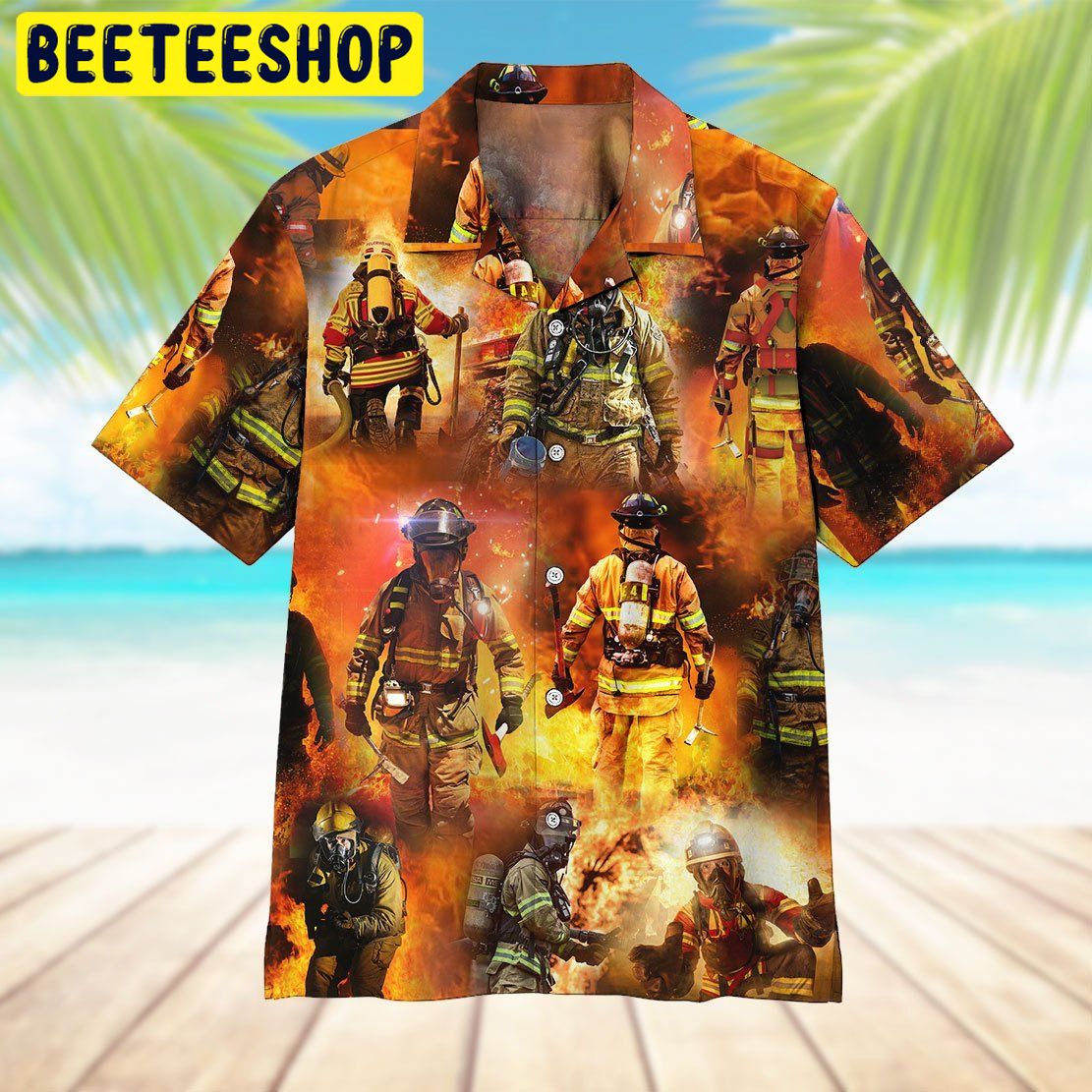 Firefighter 3d Trending Hawaiian Shirt-1