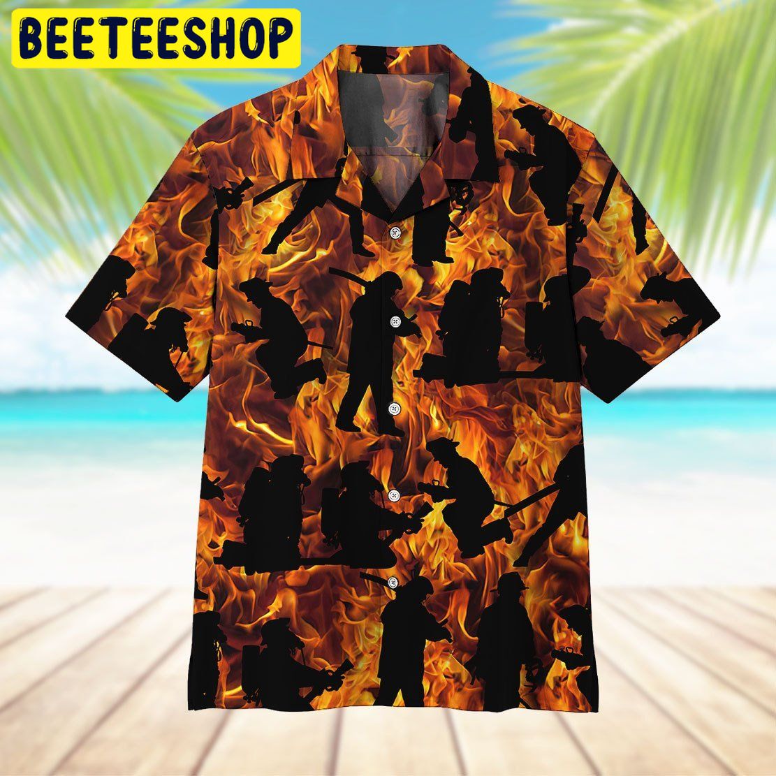Firefighter Art Trending Hawaiian Shirt-1