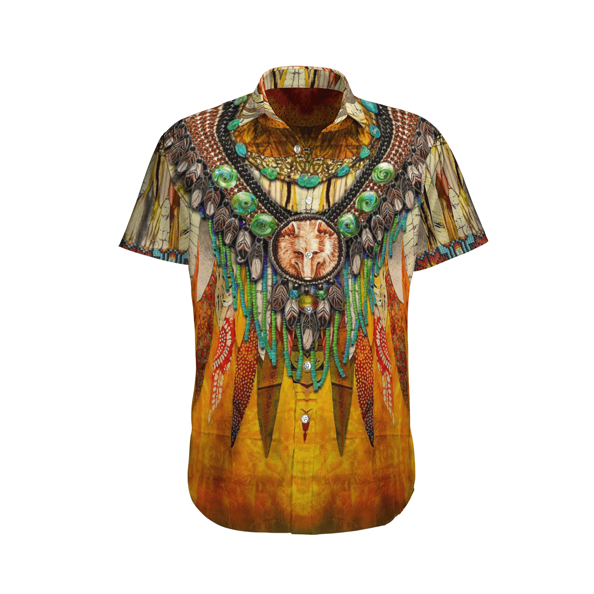 Native America   Khaki Nice Design Unisex Hawaiian Shirt For Men And Women Dhc17063531