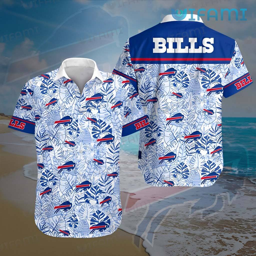 Buffalo Bills Hawaiian Shirt Monstera Deliciosa Leaf Buffalo Bills