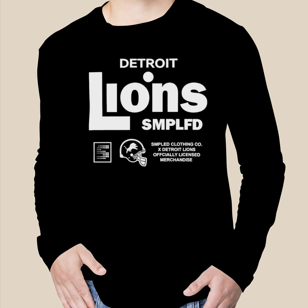 Smplfd Black Detroit Lions Newsprint T-shirt