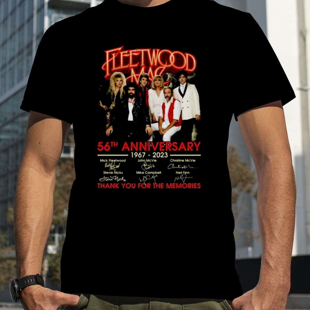 Fleetwood Mac 56tht Anniversary 1967 – 2023 Thank You For The Memories Signatures Shirt