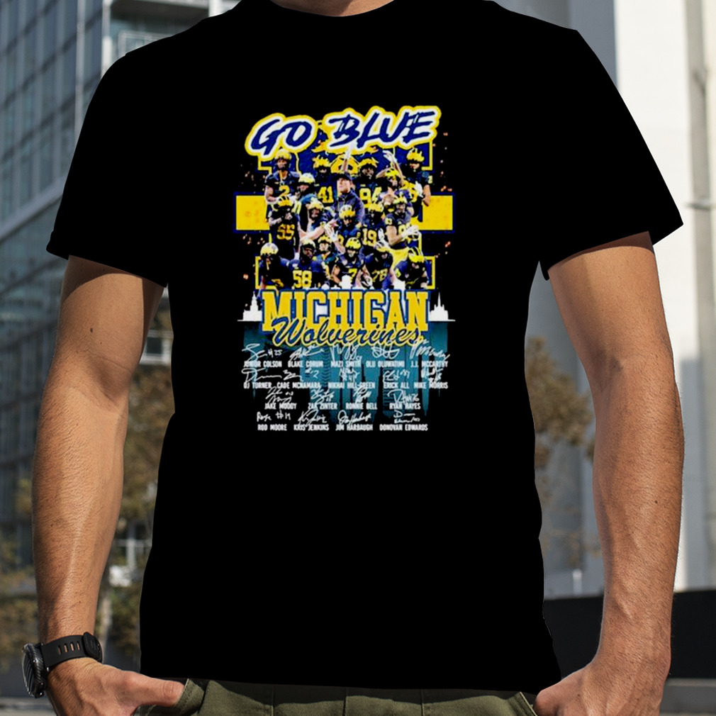 Go Blue Teams Michigan Wolverines Signature Shirt
