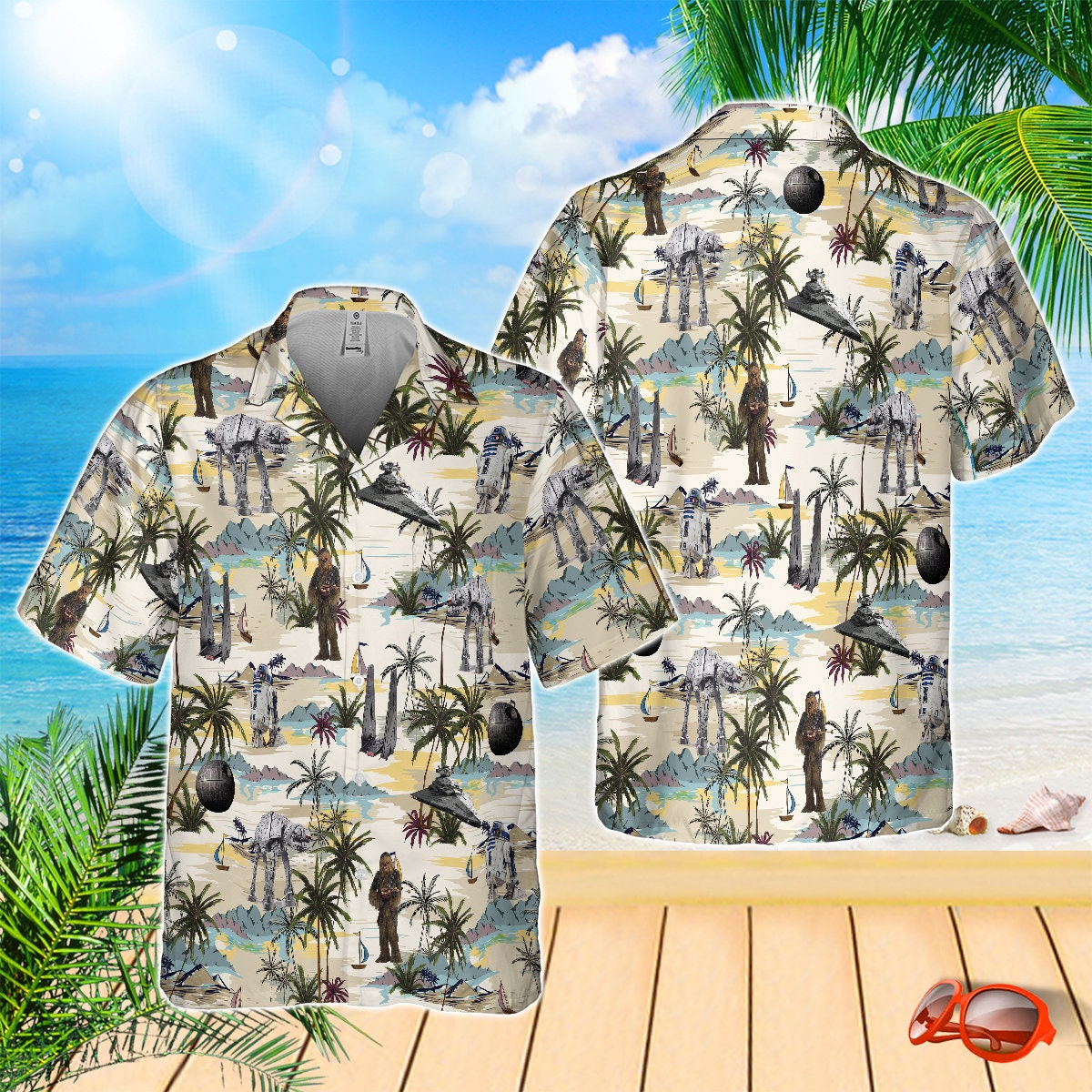 Hawaiian Star War Cactus Summer Shirt