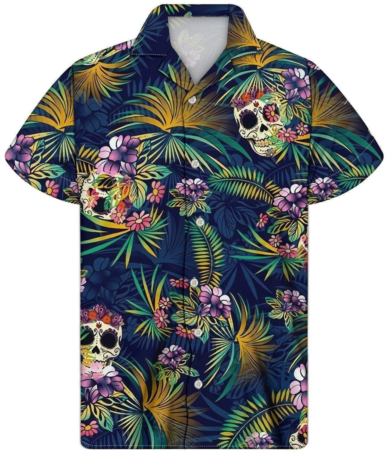Hawaiian Tropical Skull Shirts Dh Gifts With Skulls On Them