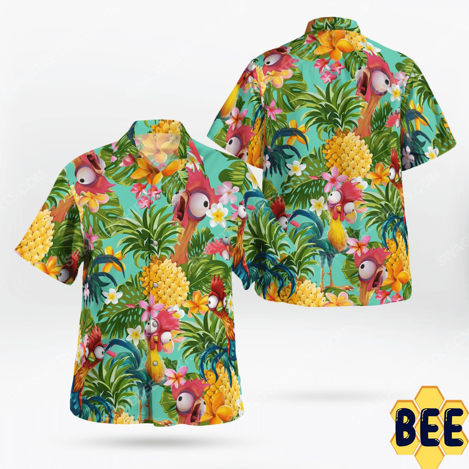 Hei Hei Chicken Tropical Trending Hawaiian Shirt-1