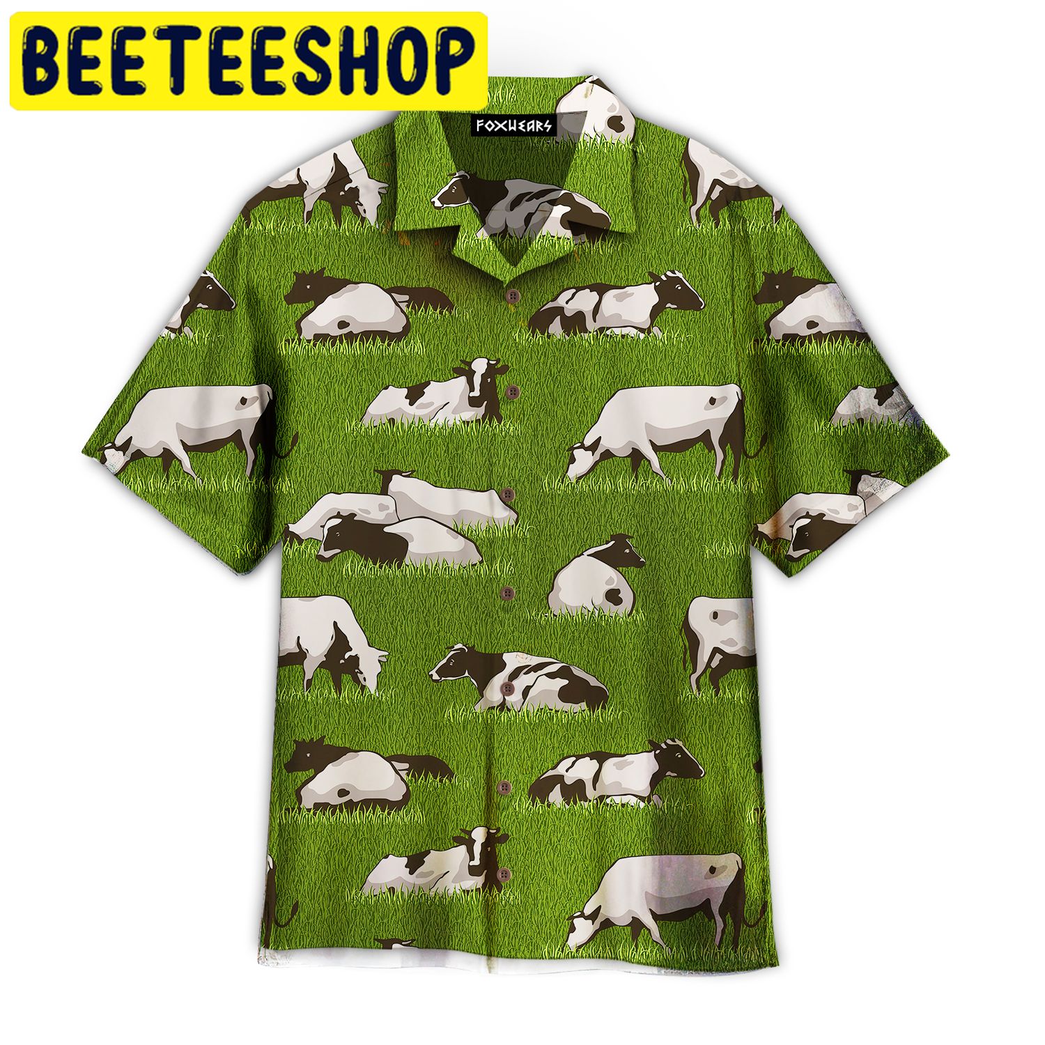 Herd Cows On The Meadow Hawaiian Shirt-1