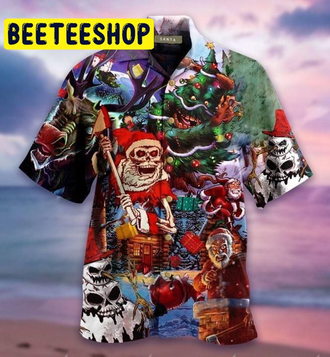 Here Comes Santa Claus Hawaiian Shirt-1