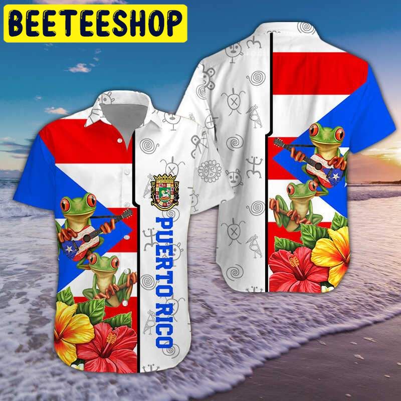 Hibiscus Puerto Rico Hawaiian Shirt-1