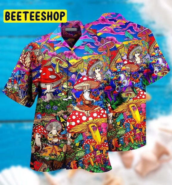 Hippie Mushroom Happy Together Trending Hawaiian Shirt-1