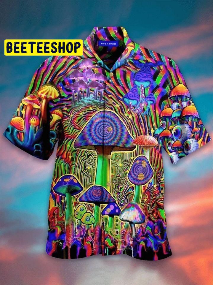 Hippie Mushroom Love Color Trending Hawaiian Shirt-1