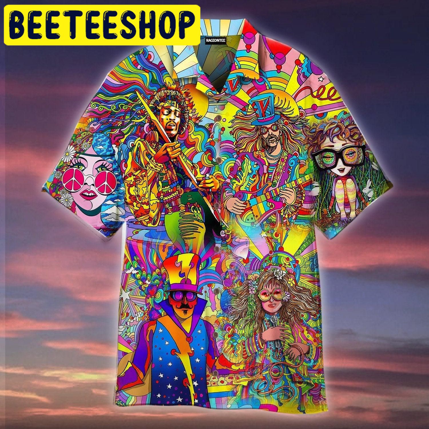 Hippie Music Colorful Hawaiian Shirt-1